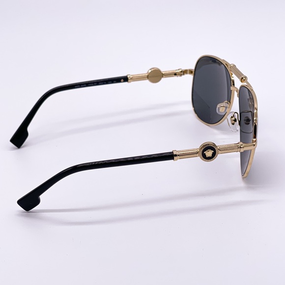 NEW VERSACE VE2236 100287 UNISEX AVIATOR SUNGLASSES MOD 2236 1002/87 - Picture 6 of 11